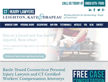 Tablet Screenshot of ctinjurylawyers.com